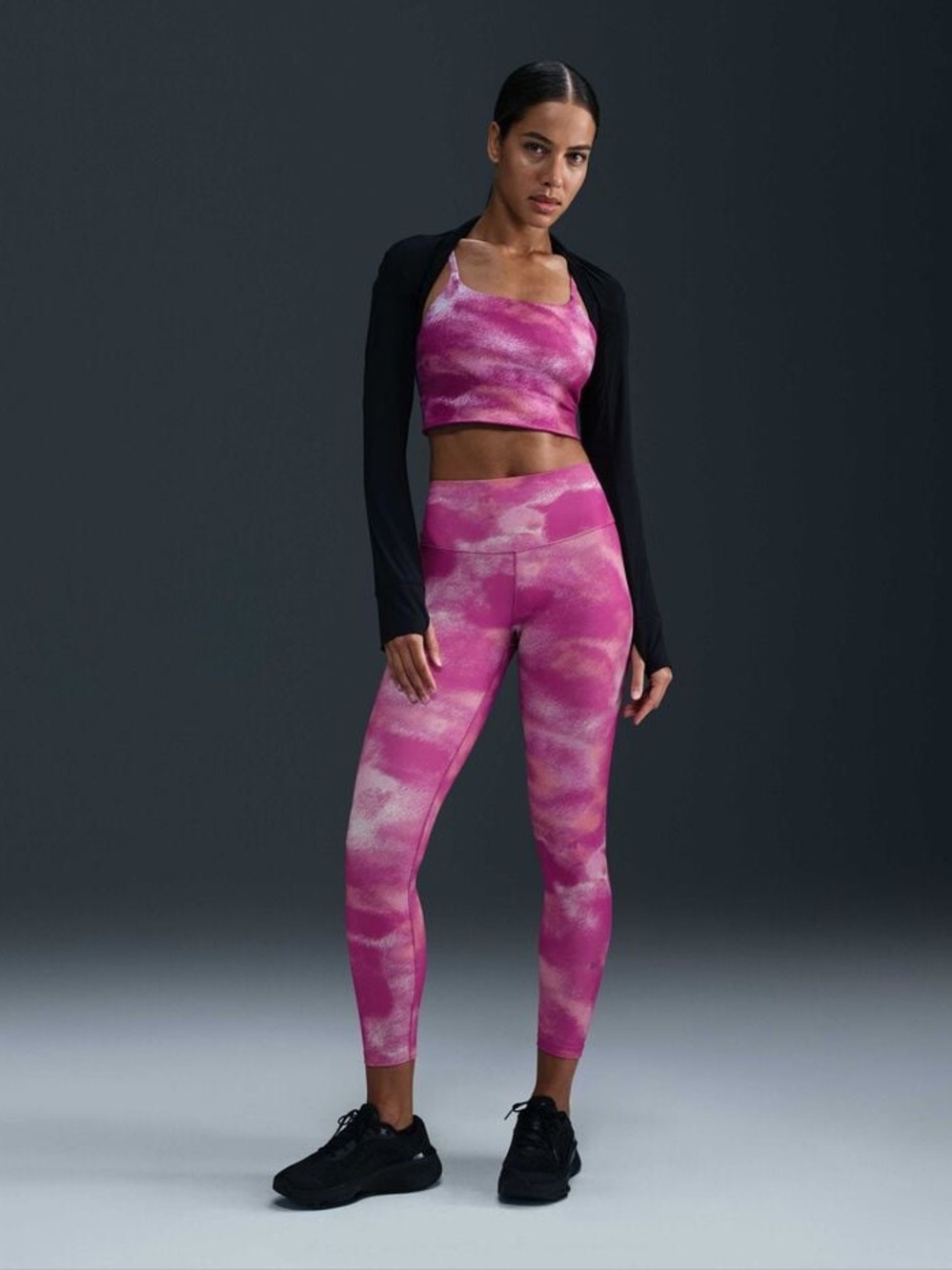 Nike One Pink and Orange Dri-FIT Tie-Dye Set